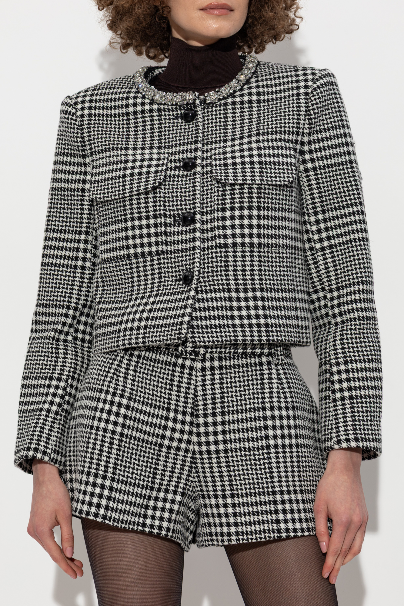 Self-Portrait Jacket with houndstooth pattern | Women's | Vitkac